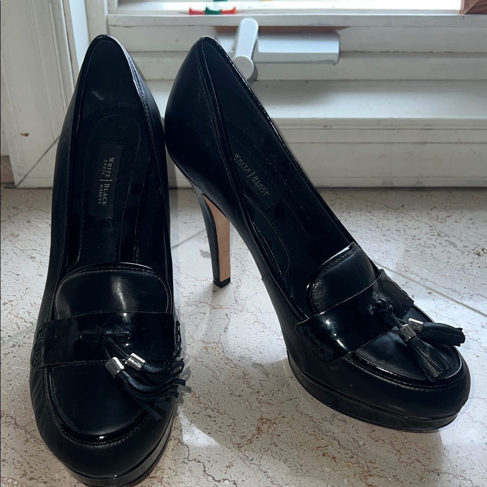 Black Leather Women's Heels -White House Black Market